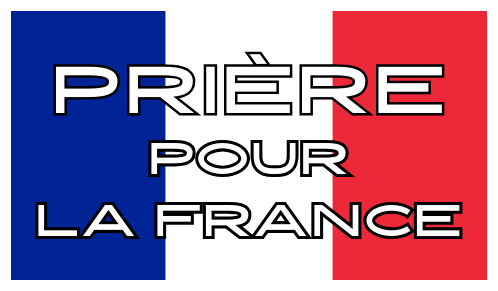 Logo Prière pour la France encadré en blanc